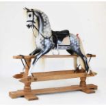 Stevenson Brothers wooden dapple grey rocking horse