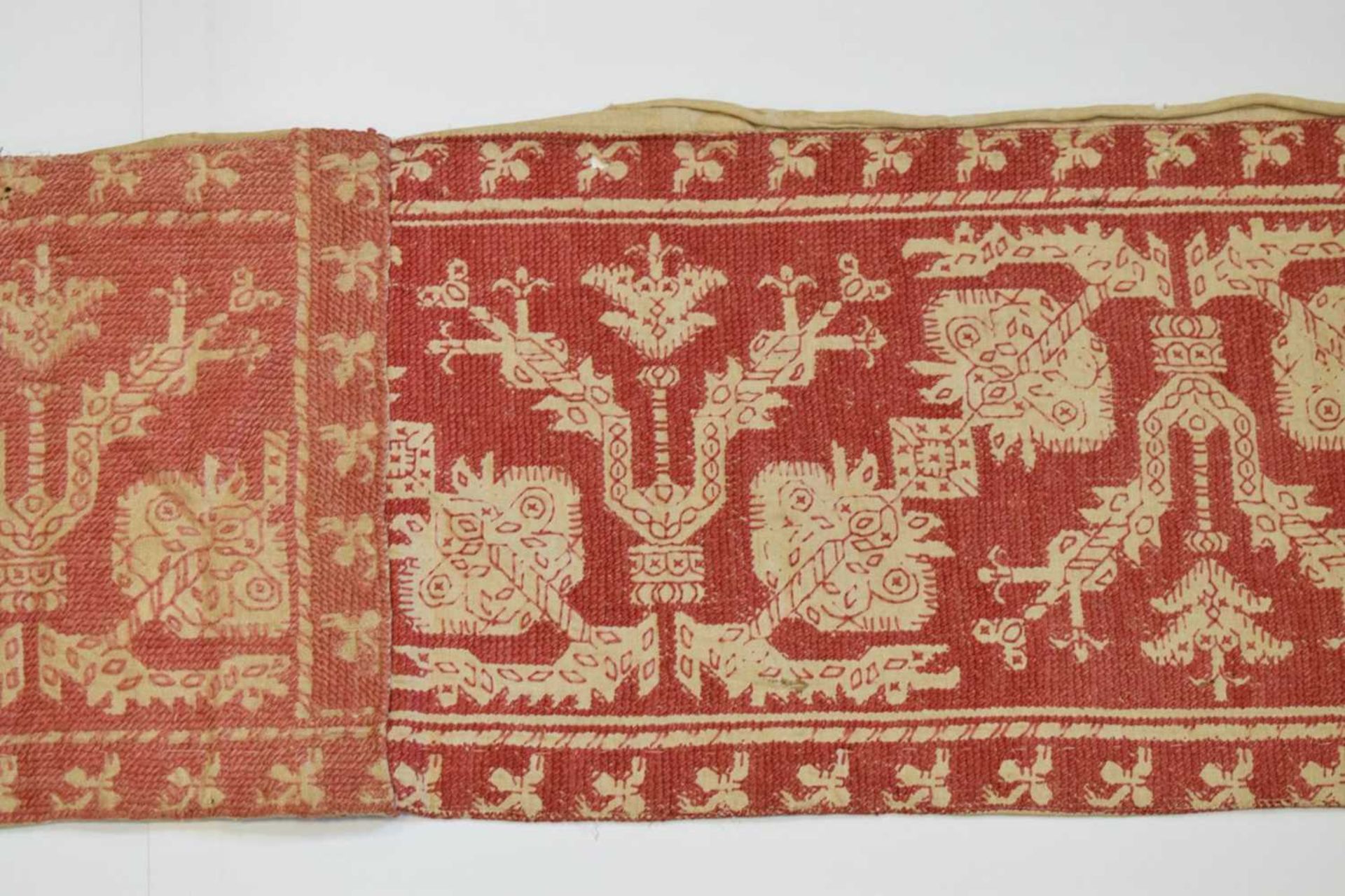 17th Century Italian embroided linen table runner - Image 6 of 8