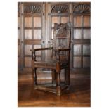 Scottish oak caqueteuse chair