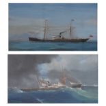 Pair of c.1900 maritime studies