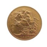 George V South Africa Mint gold sovereign, 1927