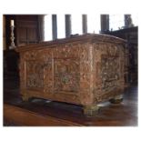 Small late 16th Century carved oak chest