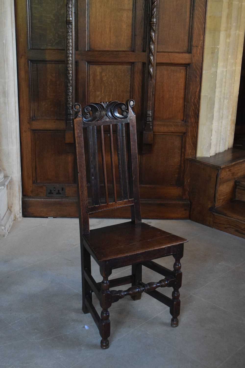 Harlequin set of twelve late 17th Century oak high-back dining chairs - Image 22 of 25