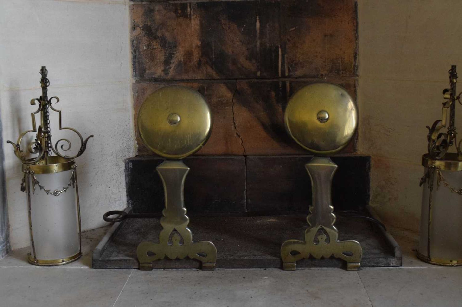 Pair of late 17th Century brass andirons - Image 7 of 13