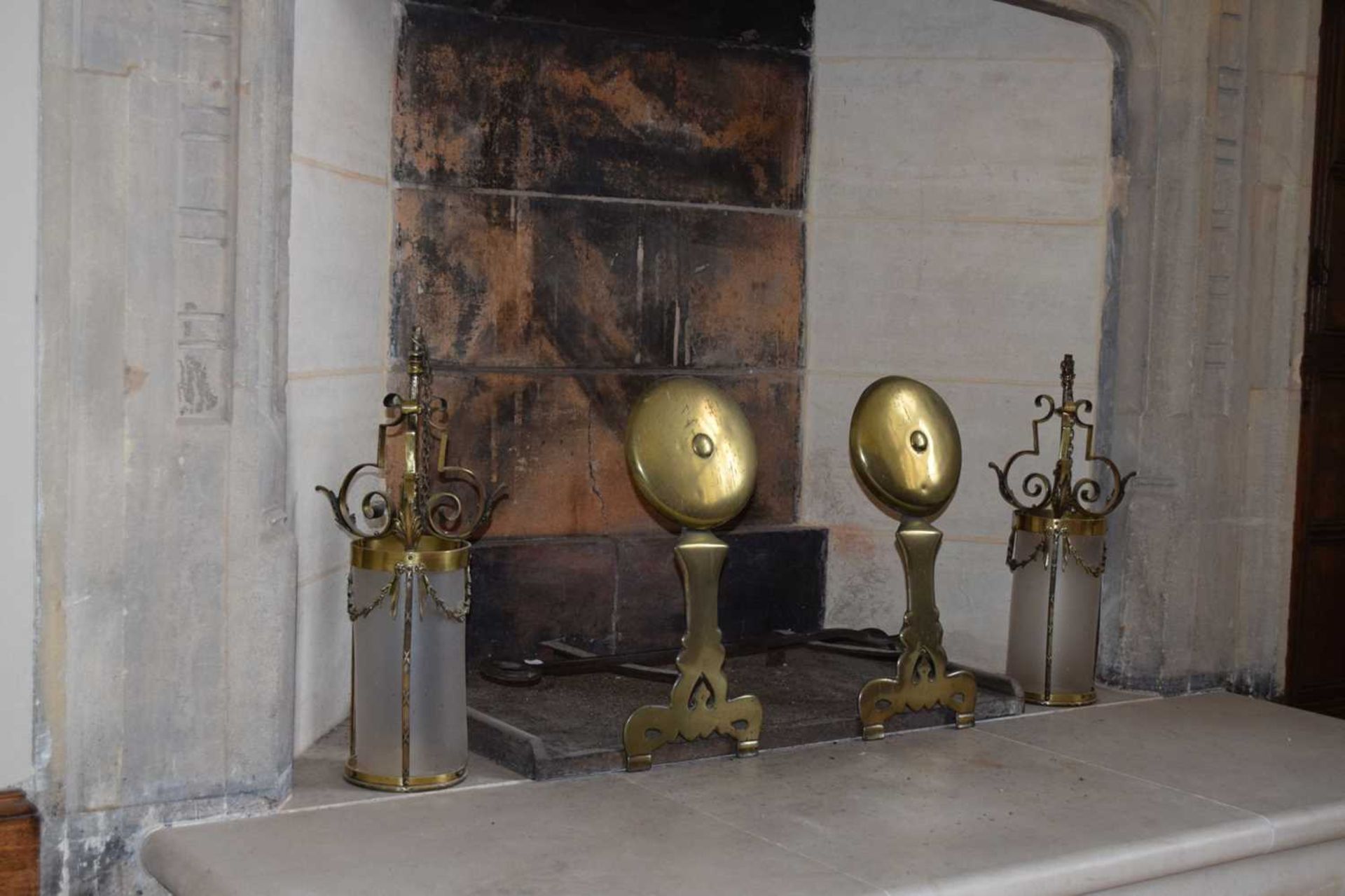 Pair of late 17th Century brass andirons - Image 5 of 13