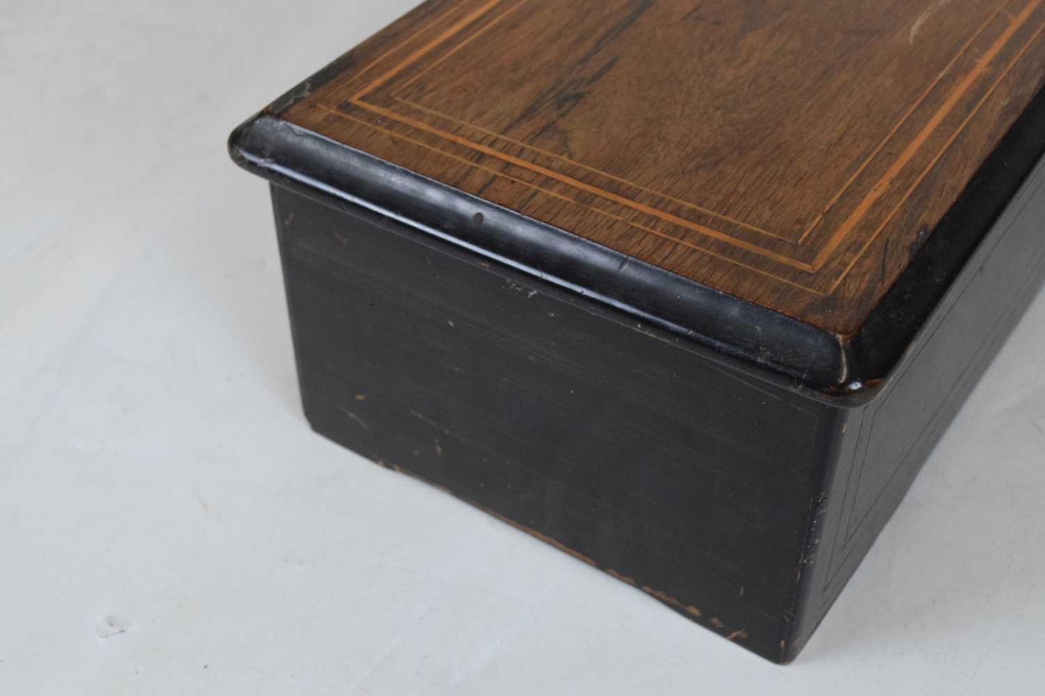 PVF - Late 19th Century inlaid rosewood cylinder musical box playing 12 airs - Image 12 of 14