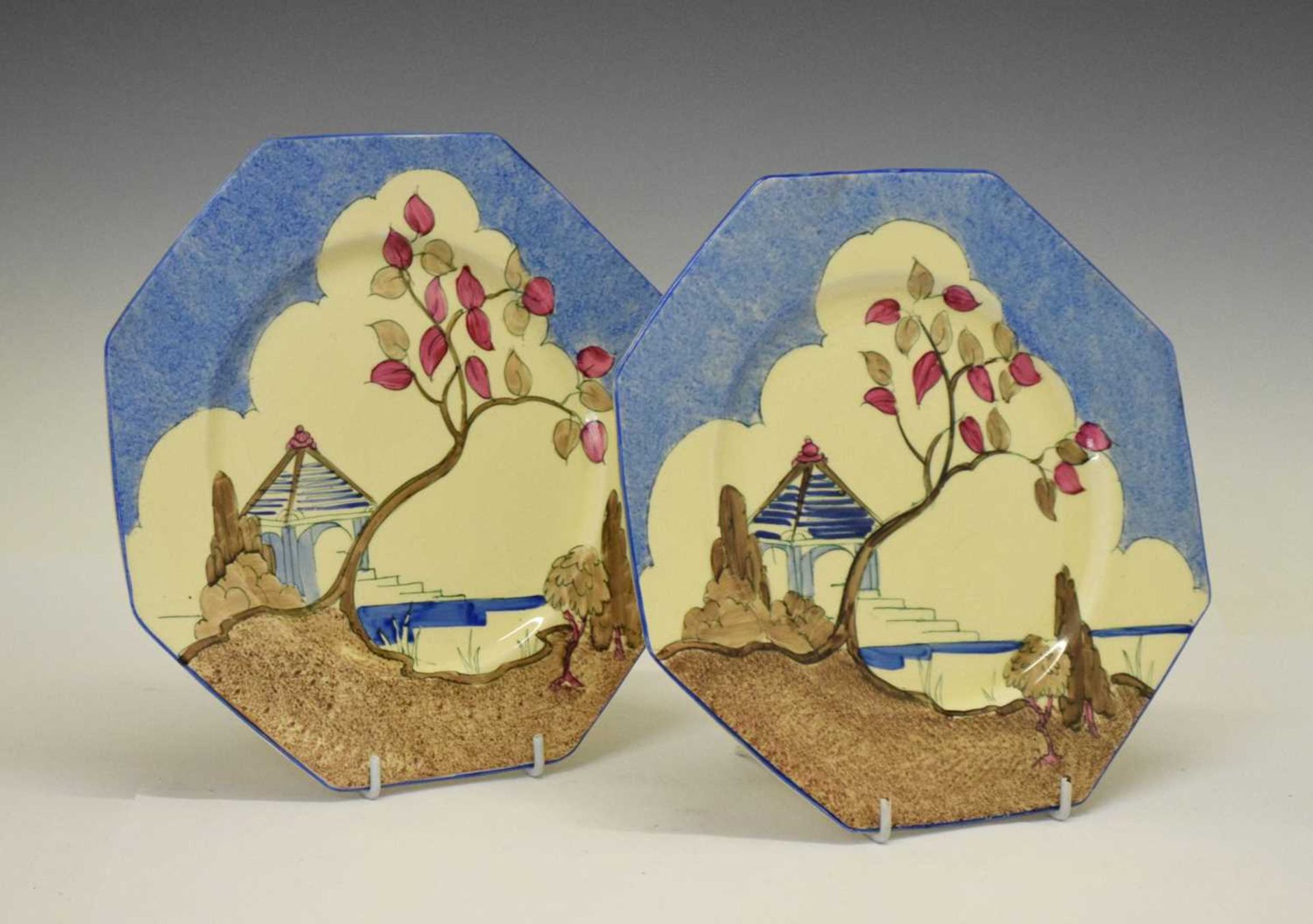 Pair of Clarice Cliff plates