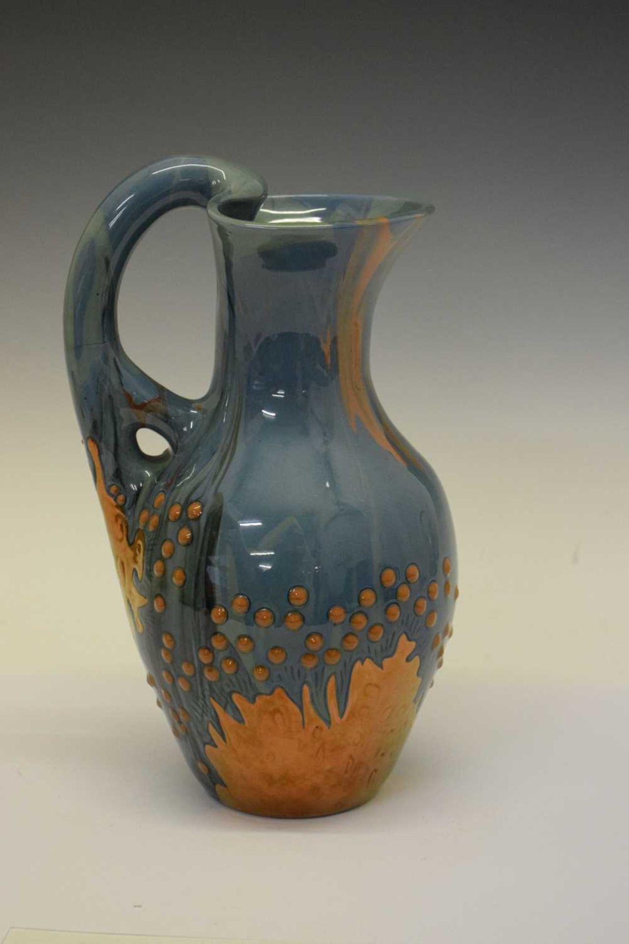 Elton ware jug with slip ware and lustre finish - Image 5 of 9