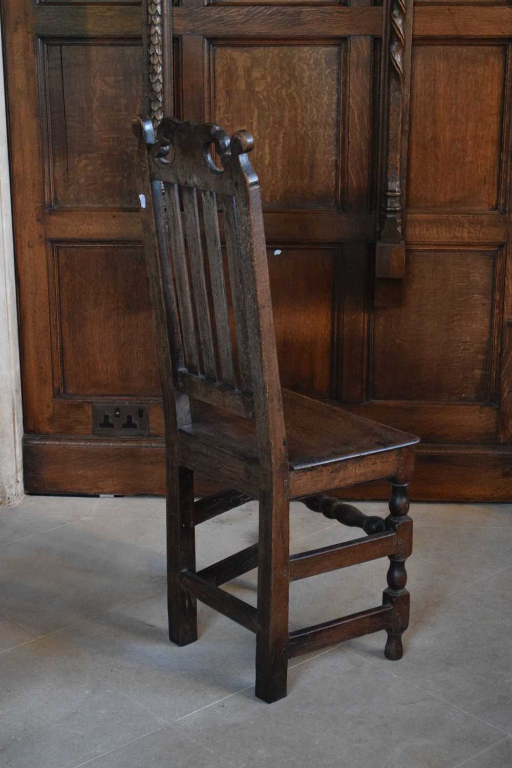 Harlequin set of twelve late 17th Century oak high-back dining chairs - Image 19 of 25