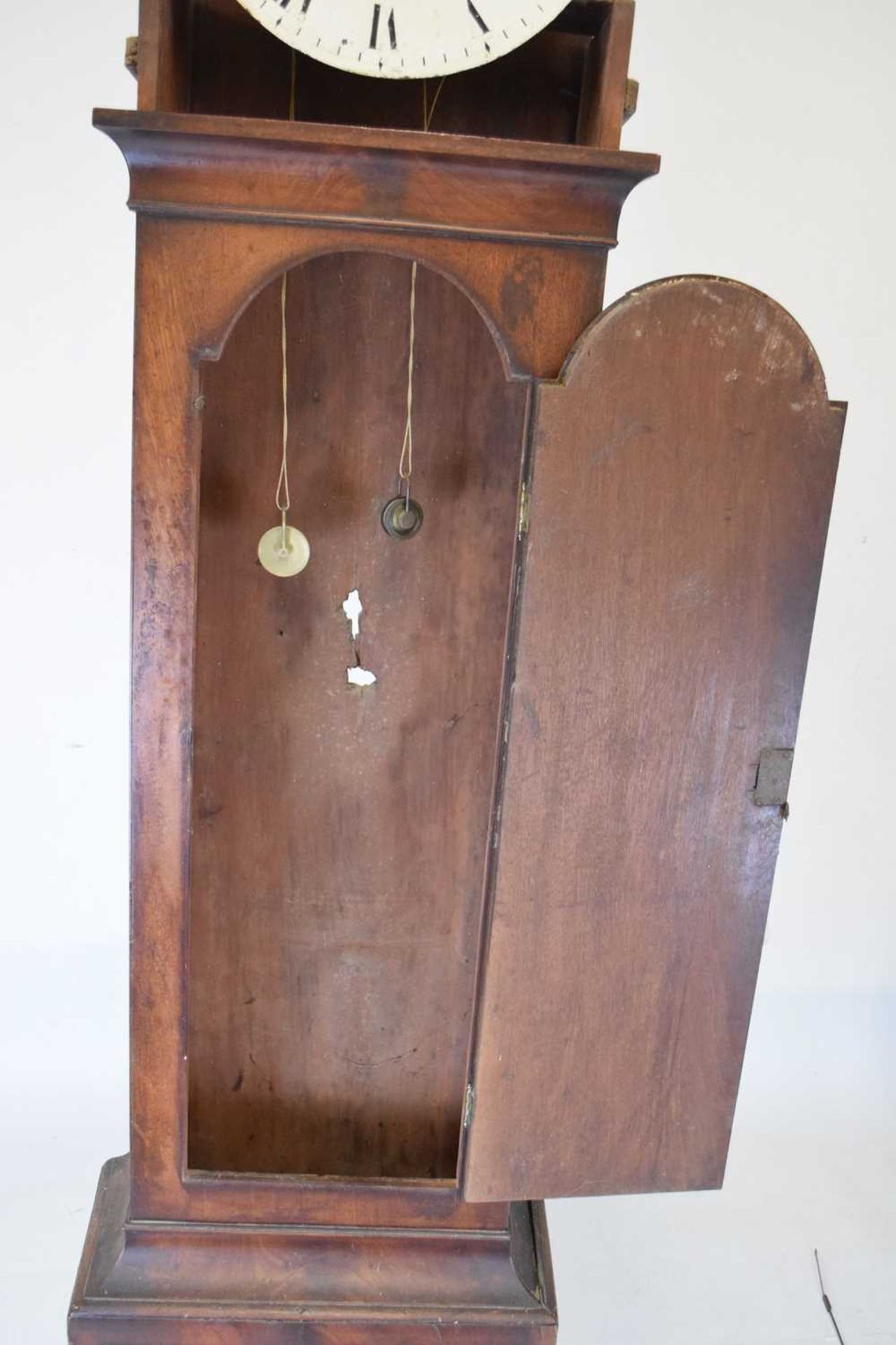 Early 19th Century mahogany cased 8-day painted dial longcase clock, Mallett, Barnstaple - Image 12 of 13