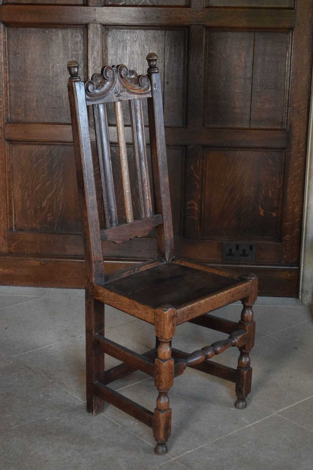 Harlequin set of twelve late 17th Century oak high-back dining chairs - Image 16 of 25