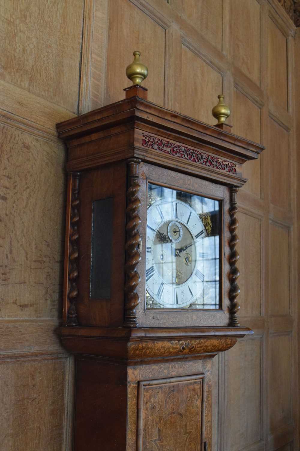 John Norcot, London – Fine walnut and seaweed marquetry eight-day brass dial longcase clock - Image 6 of 18
