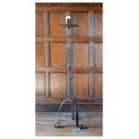 Floor-standing wrought iron candle stand