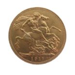 George V Canada Mint gold sovereign, 1911