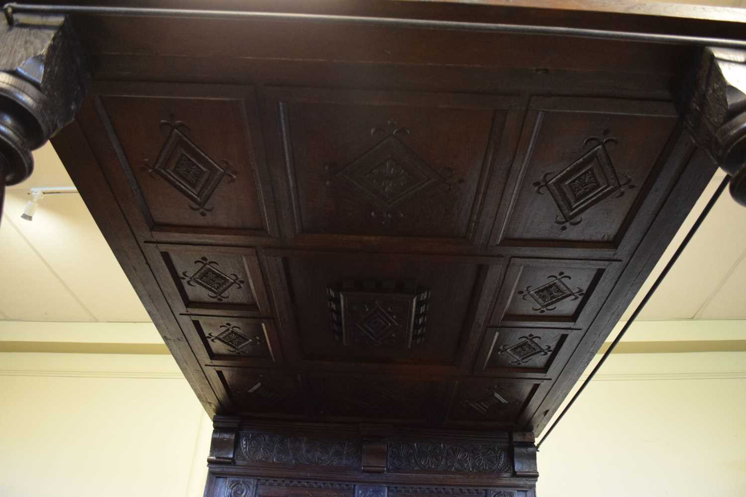 The Aldwick Court carved oak tester bed - Image 10 of 13