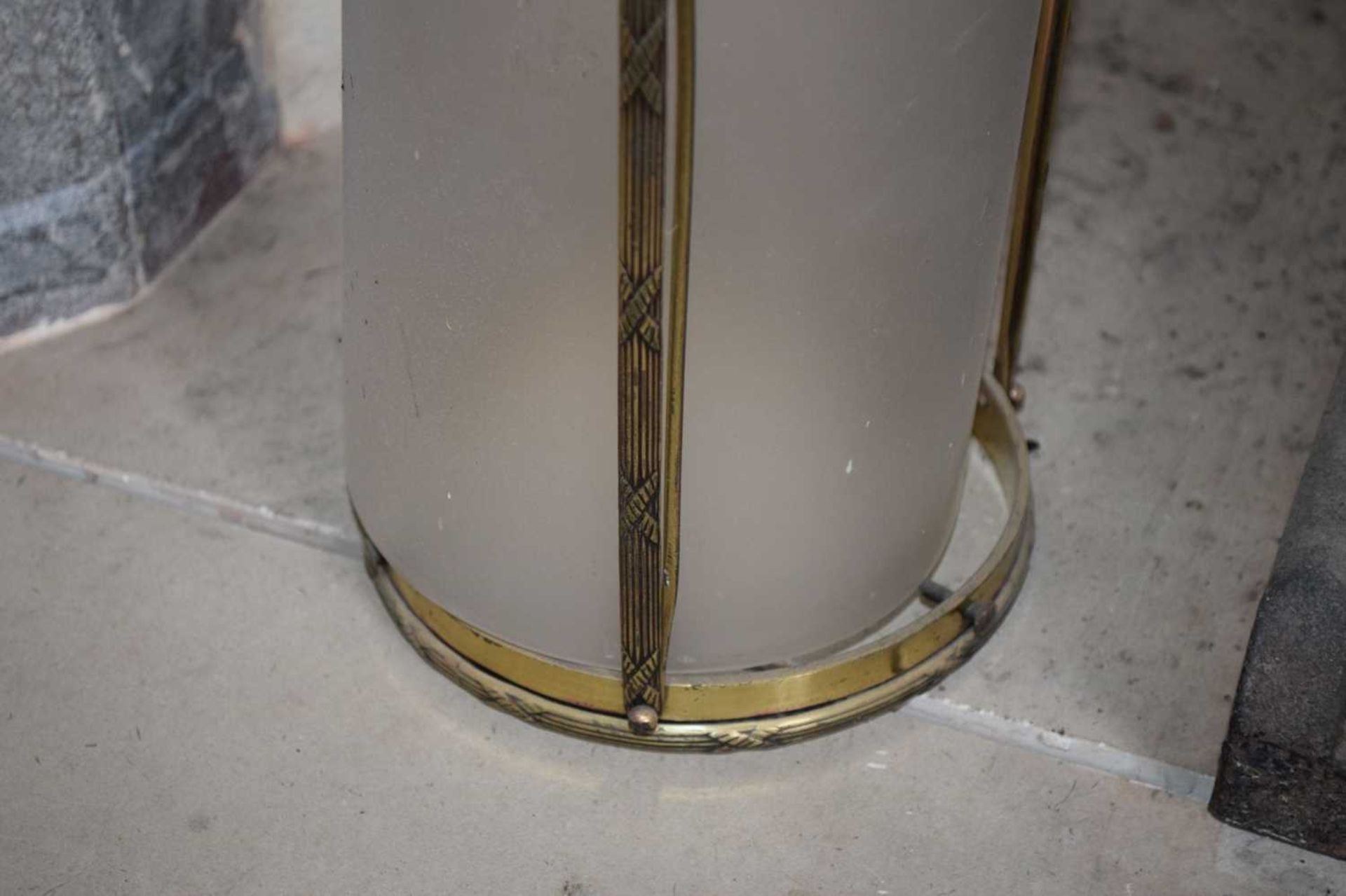 Pair of 20th Century brass ceiling shades - Image 5 of 8