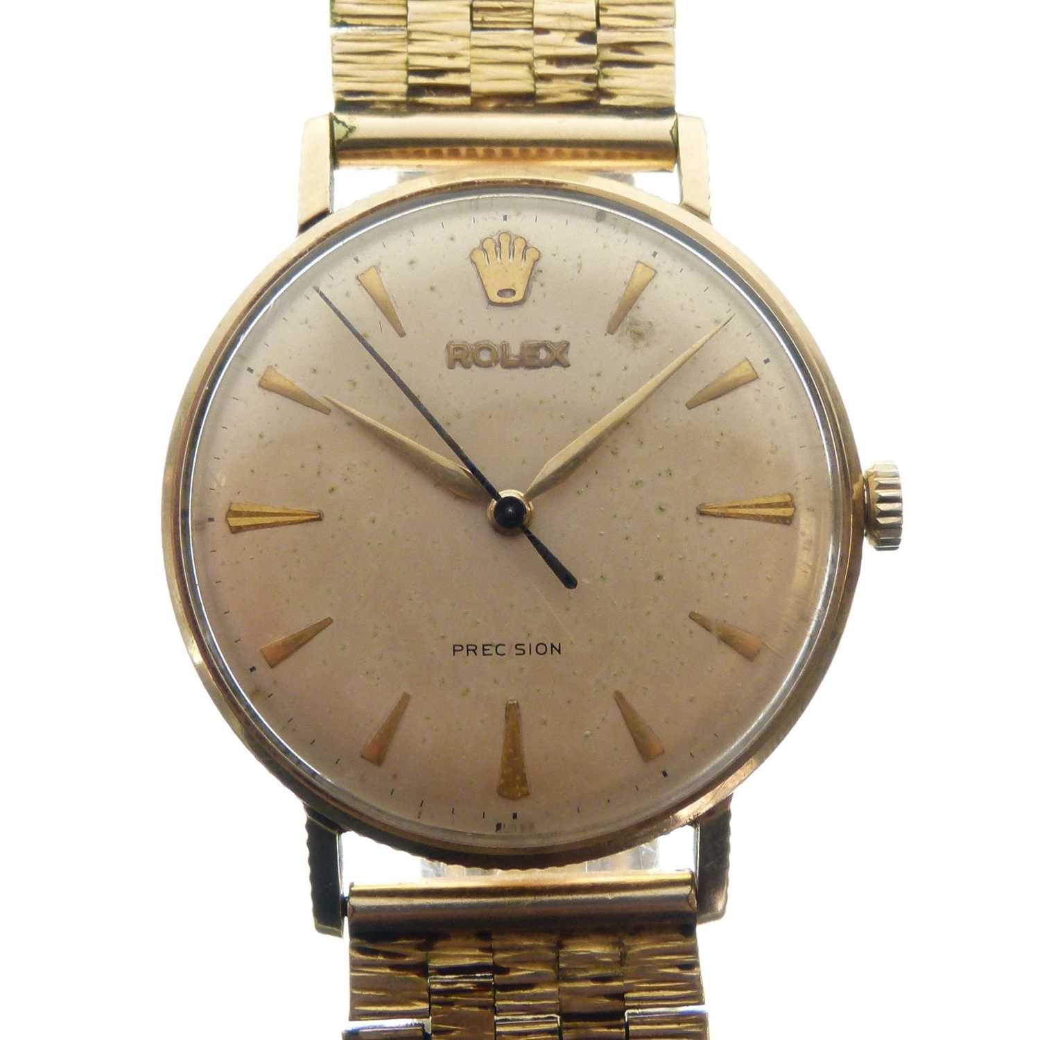 Rolex - Gentleman's 1960s Precision 9ct gold cased wristwatch