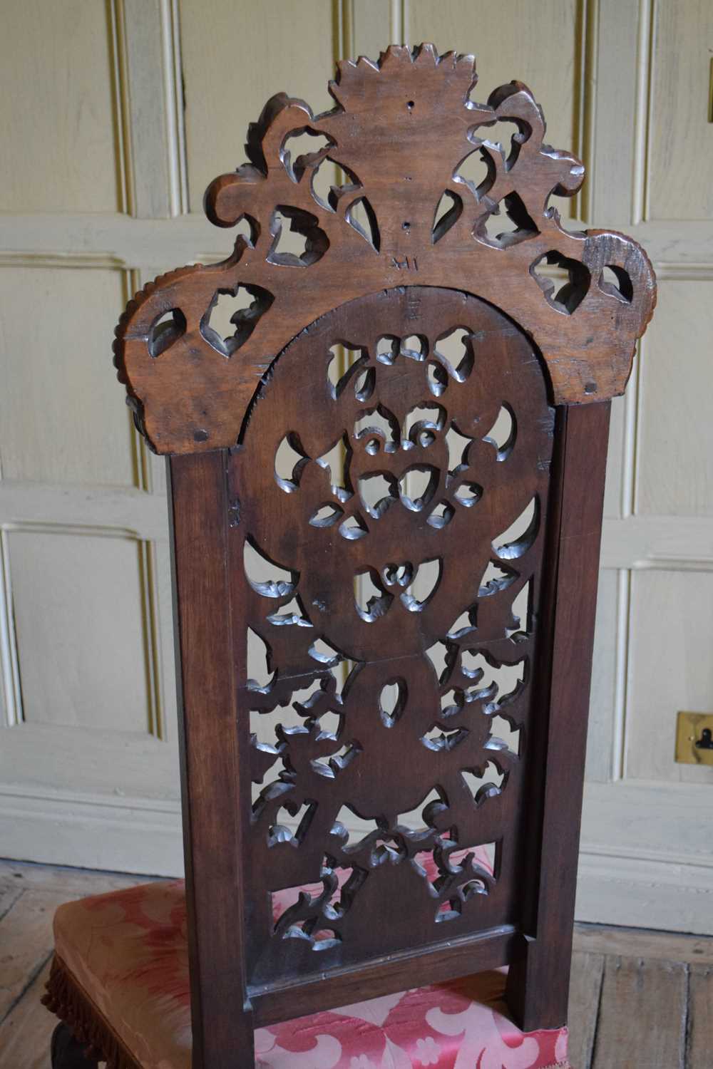 Set of six late 17th Century and later walnut high back dining chairs - Image 22 of 27