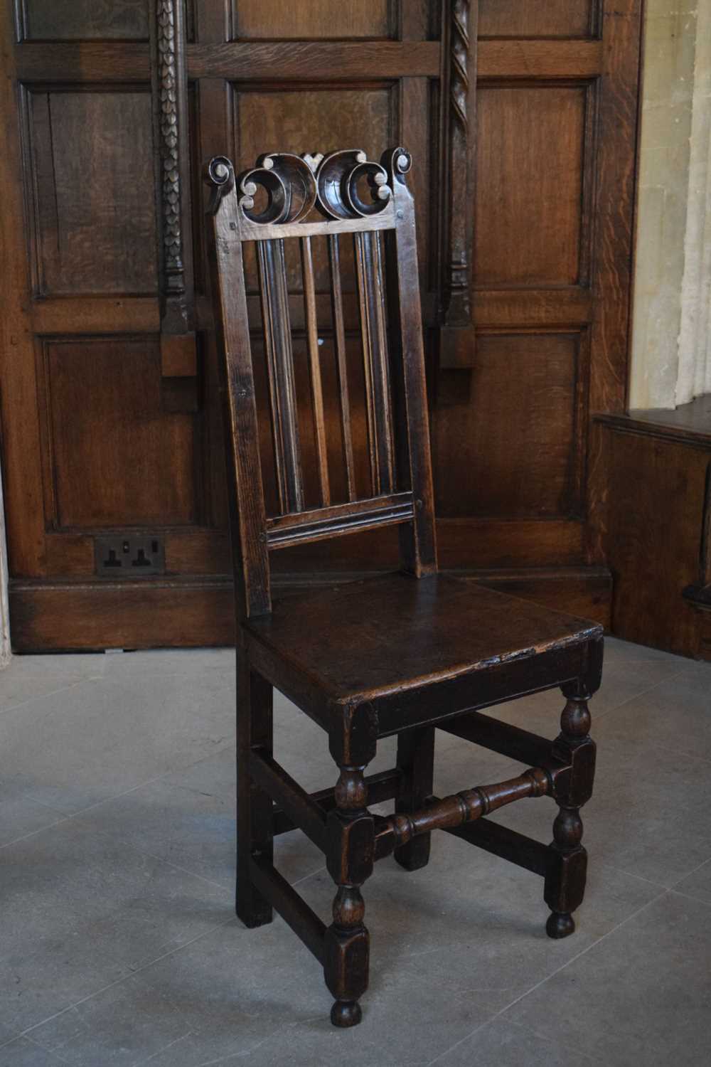 Harlequin set of twelve late 17th Century oak high-back dining chairs - Image 20 of 25