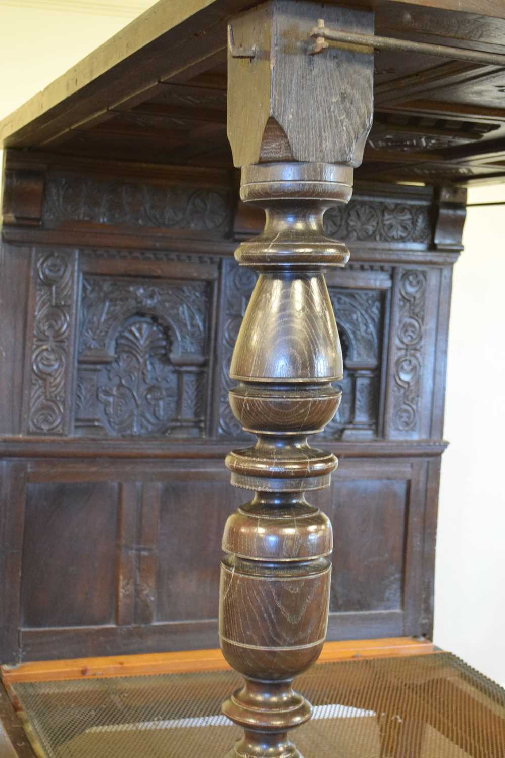 The Aldwick Court carved oak tester bed - Image 6 of 13