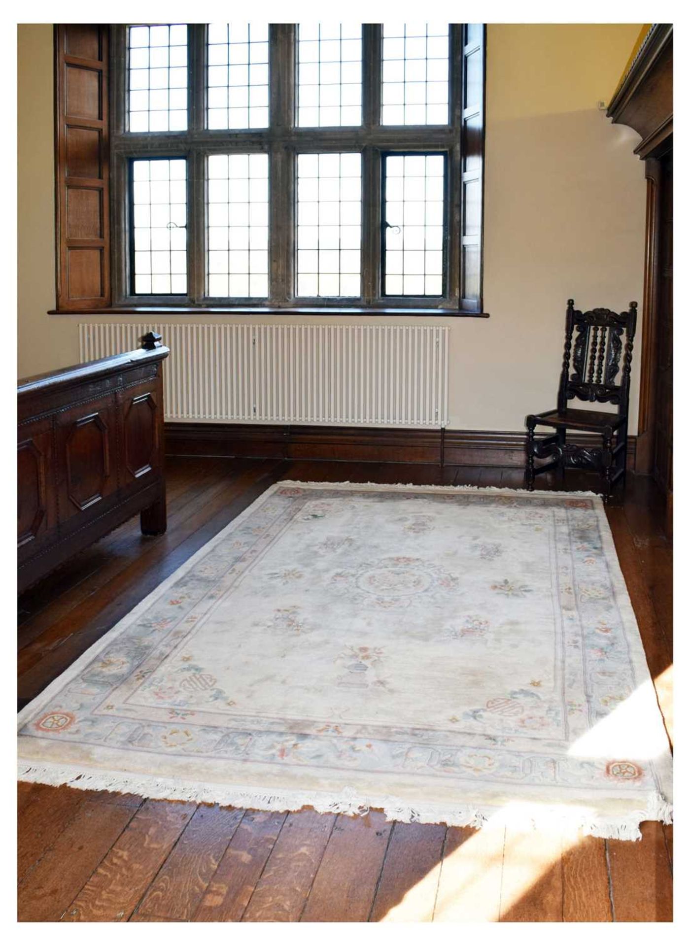 Chinese cream wool rug