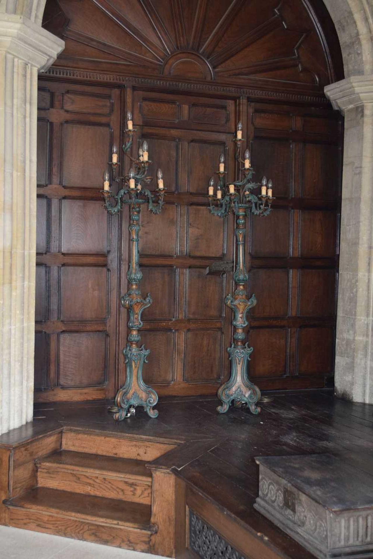 Pair of floor-standing ten-light candelabra - Image 2 of 16