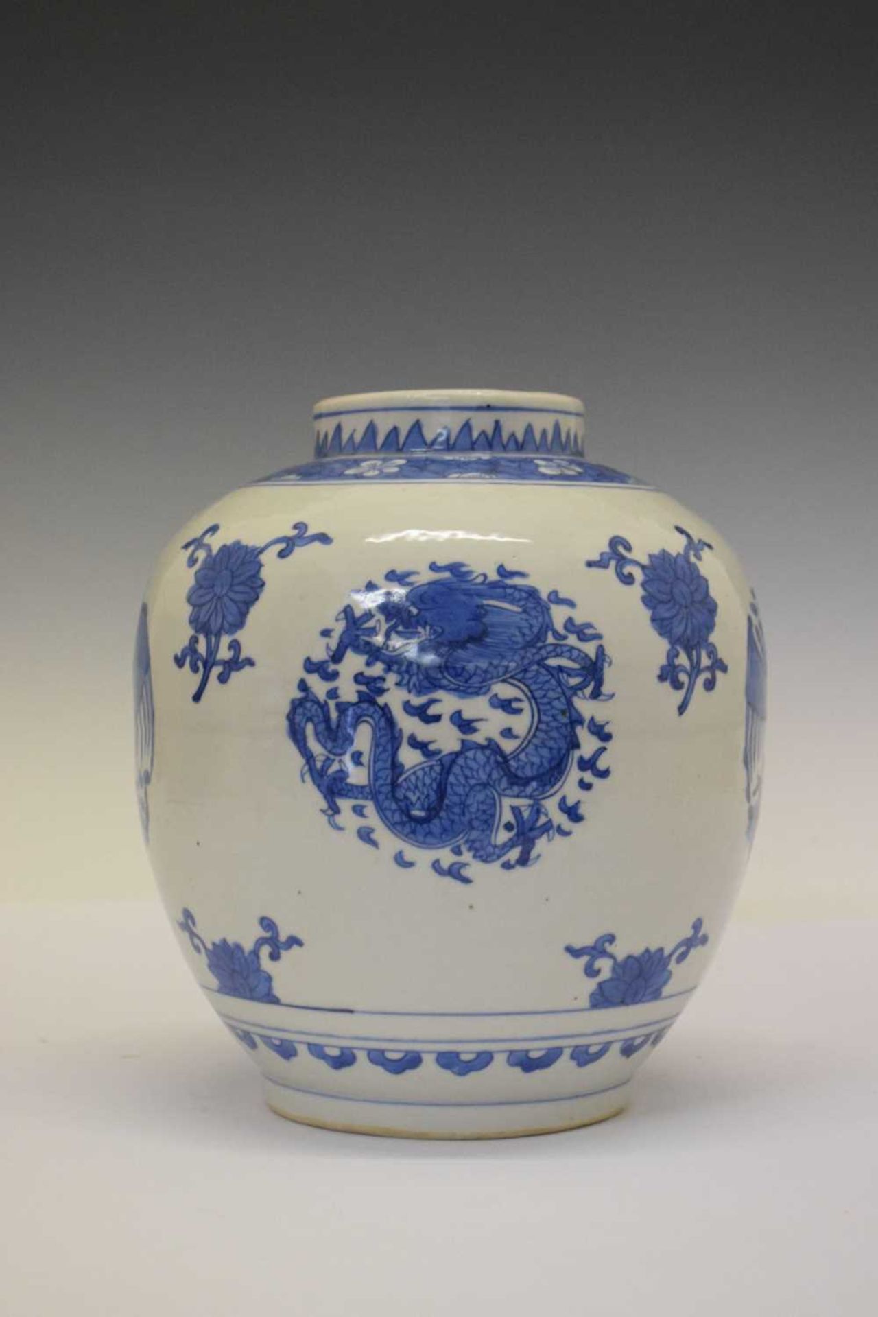 Chinese blue and white porcelain ovoid jar - Image 11 of 11