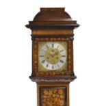 William III or Queen Anne walnut and marquetry longcase clock, John Cotton, Strand