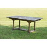 Teak extendable garden or patio table