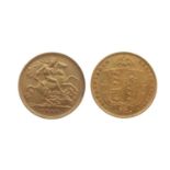 Queen Victoria gold half sovereign, 1887 and Edward VII gold half sovereign, 1906 (2)