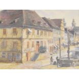 Hugo Holl (German) - Watercolour - 'Bad Mergentheim'