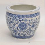 Modern Chinese blue and white jardinière
