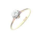 18ct and platinum diamond single stone ring