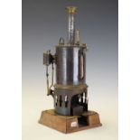 Vertical stationary engine