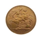 Queen Victoria gold sovereign, 1889