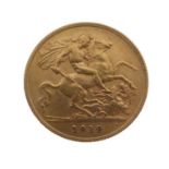 George V gold half sovereign, 1912