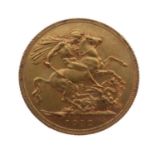 George V gold sovereign, 1912