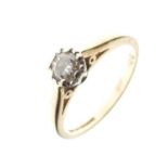 9ct gold diamond single stone ring