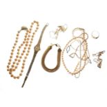 Assorted costume jewellery