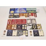 Fifteen sets of gold-plated coin collections, etc