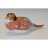 Royal Crown Derby paperweight in thee form of a pheasant
