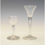 Mid-18th Century teardrop stem wine glass