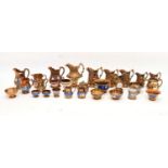 Extensive collection of copper lustre pottery