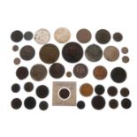 Quantity of silver coins and tokens