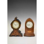 Two early 20th Century inlaid mantel clocks