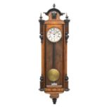 Walnut cased Vienna wall clock