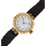 Lady's 9ct gold cased watch