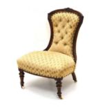 Victorian deep-buttoned back salon chair