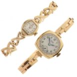 Roamer - Lady's 9ct gold bracelet watch