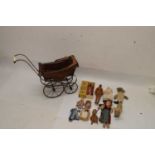 Late 19th or early 20th Century dolls pram